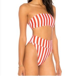 Beach riot striped bikini set